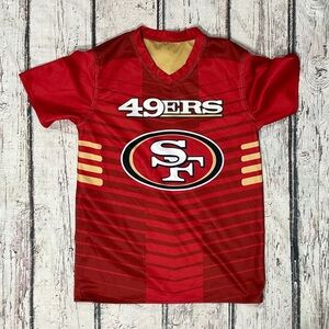 San Francisco 49ers NFL Flag Football Reversible Boys Kids Youth Sports Jersey